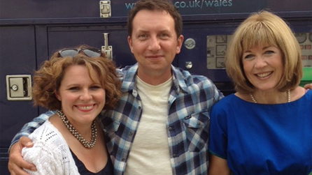 Royal Welsh presenters, Rachael, Rhys and Sara.