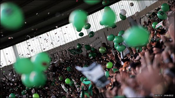 Happier times at Home Park