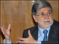 Buenos Aires (Argentina) - Ministro das Relações Exteriores, Celso Amorim, durante entrevista coletiva sobre a visita do presidente Lula ao país vizinho Foto: Fabio Rodrigues Pozzebom/ABr