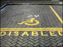Disabled parking bay