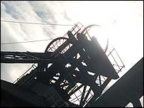 Pit wheel at National Coal Mining Museum