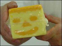 cheese with a face on