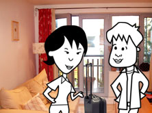 Helen and Tim in the lounge