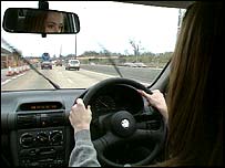 زن پشت فرمان