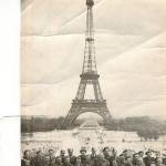 Victory Day May 1945 Eiffel Tower Frank Martin(1835820) centre back directly under tower in precise spot Hitler had stood, together with his RAF unit