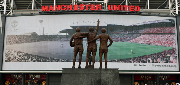 United Trinity statue of Best, Law and Charlton