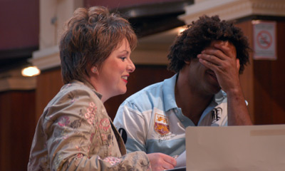 Colin struggles to get to grips with some of the lines