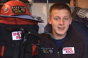 Seventeen-year-old Rhys is just days away from his biggest climbing challenge