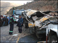 Cena de acidente no Equador