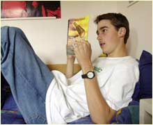 teenager reading