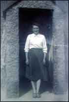 Marjorie, Ronnie's wife outside her childhood home