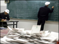 Filistinde oy sayımı 