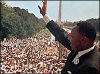 Martin Luther King, assassinado em 1968