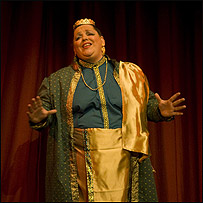 Alli on stage with the Stage Door Theatre Company 