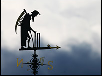 The famous Old Father Time weather vane at Lord's