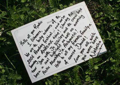 Competition winner's postcards