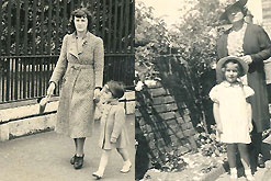 Yvonne with each of her mothers.