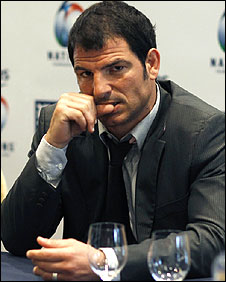 France coach Marc Lievremont looks underwhelmed as he takes questions from the media at the Six Nations launch