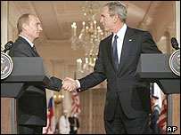 جورج بوش و ولاديمير پوتين - عکس از آرشيو