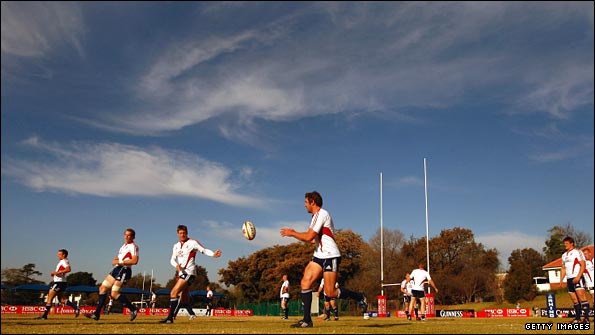 The Lions training in Johannesburg on 1 July