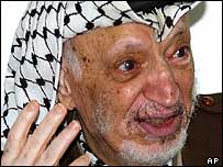 O líder palestino Yasser Arafat