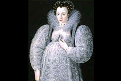 Portrait of an Unknown Lady circa 1595, oil on wood, artist Martin Gheeraerts II, Picture courtesy of Tate Britain