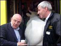 "Ask them if they do a smaller cow!" BBC GMR Managing Editor Mike Briscow (Briscoe)