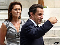 Nicolas Sarkozy e Cecilia, pais de Louis