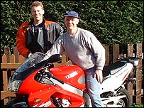 Jon's sons with his bike