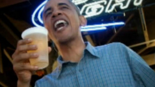 奥巴马喝啤酒