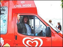 Recreating that famous ice-cream van moment