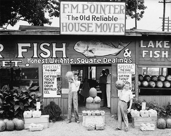 Roadside stand near Birmingham, Alabama by Walker Evans