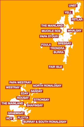 Map of the Northern Isles