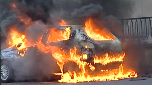 Burnt car