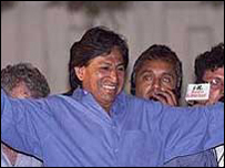 O presidente do Peru, Alejandro Toledo