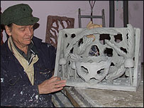 Colin Frizell with one of his creations