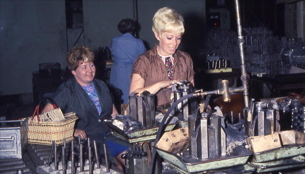 Production line at Longbridge, 1970