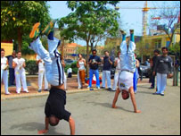 Roda de capoeira em Beirute. Foto: Tariq Saleh