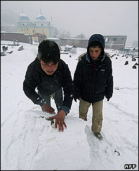 برف در کابل