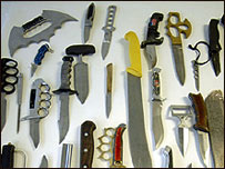 警察搜缴的刀械