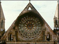 York Minster gable and Rose Window 
