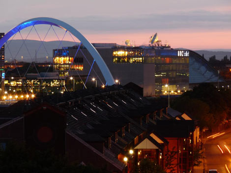BBC Scotland's headquarters viewed from the Kingston Bridge. Photo courtesy of Stephen McGuigan