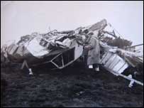 Wreckage of the Winter Hill crash