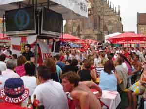 England Supporters watching the big screen