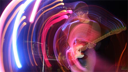 Band playing live. Photo: James McLaren