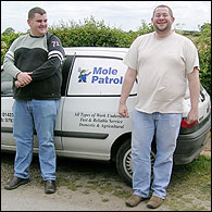 Stephen and Scott out on mole patrol
