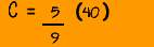 (5 x 40) ÷ 9 