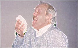Man sneezing