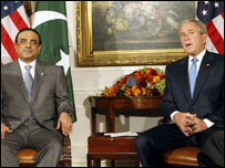 ज़रदारी और बुश