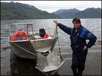 Billy Mackenzie's and his boat 